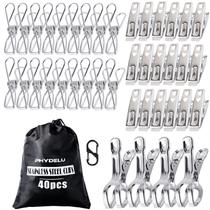 (40 unidades) Alfinetes de roupa de aço inoxidável PHYDELU