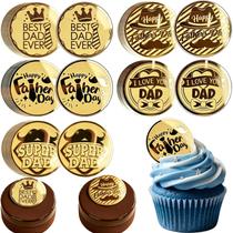 40 unidades de toppers para cupcakes Feliz Dia dos Pais, toppers de acrílico espelhado dourado para o Dia dos Pais com designs Best Dad Ever”, Super Dad” e I Love You Dad” para festa de aniversário do pai e decoração de Dia dos Pais 40 unidades de toppers para cupcakes Feliz Dia dos Pais, toppers de acrílico espelhado dourado para o Dia dos Pais com designs Best Dad Ever”, Super Dad” e I Love You Dad” para festa de aniversário do pai e decoração de Dia dos Pais