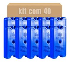 40 Unidades Gelo Gel Artificial Reutilizável 500ml Cooler Azul 40 Unidades Gelo Gel Artificial Reutilizável 500ml Cooler Azul