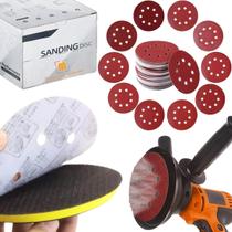 40 X Lixas Disco Grão 5 Polegadas 125mm 8 Furos Lixadeira Politriz KaQi