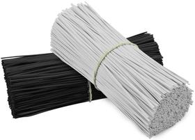 400 Abraçadeiras de Plástico Reutilizáveis (15cm) - Preta e Branca - Para Fixação de Fios, Embalagens e Jardinagem
