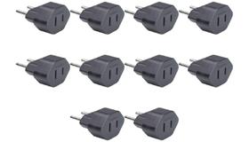 400 Adaptador 2 Pinos 10a Chato Americano Para Redondo Padrão Brasileiro Margirius 400 Adaptador 2 Pinos 10a Chato Americano Para Redondo Padrão Brasileiro Margirius