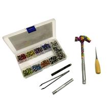 400 Ilhós De Aluminio 54 Com Arruela + Martelo Artesanato