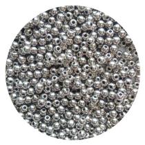 400 pçs miçanga bola lisa prata 4mm p/ bijuterias, colares e pulseiras