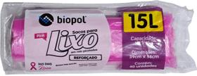 400 Saco de Lixo Reforçado Pink com Cheiro 15 Litros