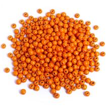 400 unidades Miçangas de madeira laranja de 16 mm de largura redondas para artesanato DIY 400 unidades Miçangas de madeira laranja de 16 mm de largura redondas para artesanato DIY