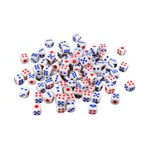 4000 Dados Branco Profissional 6 Lados 14mm 40 Pacotes C/100 Peças