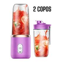 400ML 6 Lâminas Espremedor Elétrico Mini Liquidificador Portátil De Suco De Alimentos Misturador Leite Modelo:2 COPOS LI