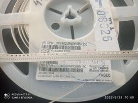 400x Capacitor 15pf/50v 0402 Smd 0,5x1mm Np0 5% Yageo 400x Capacitor 15pf/50v 0402 Smd 0,5x1mm Np0 5% Yageo