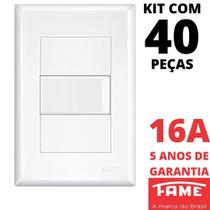 40un Interruptor Paralelo Three Way 16A Com Placa Evidence FAME