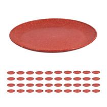 40un Prato Lanche Sobremesa Redondo Resistente 20cm Vermelho 40un Prato Lanche Sobremesa Redondo Resistente 20cm Vermelho