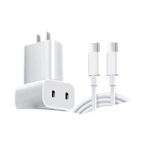 40w Dual Usb C Pd Carregador Rápido Qc4.0 Qc3.0 Tipo C Adaptador De Parede Para Iphone 15 14 13