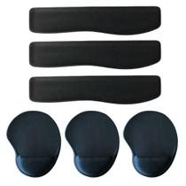 40X Kit Ergonômico Apoio Para Teclado + Mouse Pad Preto