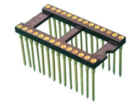 40x Soquete Torneado 28 Pinos Wire Wrap 17,9mm Dourado