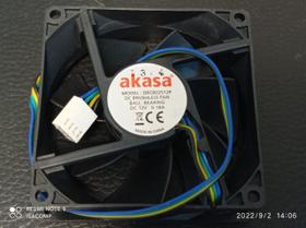 40x Ventoinha 80x80x25mm 12v 0,18amp 4 Fios Rolamento Akasa 40x Ventoinha 80x80x25mm 12v 0,18amp 4 Fios Rolamento Akasa