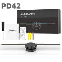 42cm 3D HD Holograma Ventilador Projetor LED Sinal Para Loja Bar Festa Exibição De Publicidade