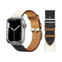 44mm 45mm 41mm 40mm Pulseira De Couro Apple Watch Band Loop Pulseira Para Série 9 8 7 6 5 4 3 Se