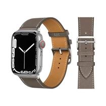 44mm 45mm 41mm 40mm Pulseira De Couro Apple Watch Band Loop Pulseira Para Série 9 8 7 6 5 4 3 Se