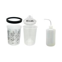 45 Copos Descartáveis Para Pistola De Pintura 180/400/600/800ml, Copos Medidores De Tinta Sem