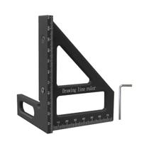 45 graus 90 graus Régua Plástica Multiângulo, Esquadro De Marcenaria, Transferidor De Precisão Para