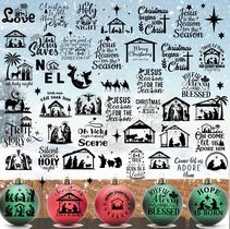 45 PCS de Calcomanías de Vinilo para Pesebre Navideño Easma, Hojas de 28x28 cm