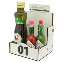 45 Porta Comanda Guardanapo Azeite Temperos Galheteiro Restaurante Branco