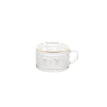 450ml Copo de mão transparente caneca de vidro nórdico para coffe leite golden edge utensílio de cozinha da cozinha Gravura