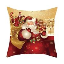 45cm Feliz Natal Capa De Almofada Navidad Xmas Noel Decorações Para Casa 2024 2025