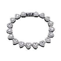 45cm novo hip hop tênis corrente pulseira colar brilhante coração strass cz moda rock festa jóias