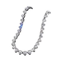 45cm novo hip hop tênis corrente pulseira colar brilhante coração strass cz moda rock festa jóias 45cm novo hip hop tênis corrente pulseira colar brilhante coração strass cz moda rock festa jóias