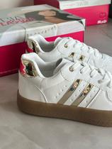4691 Tênis Sua Cia Branco com Dourado
