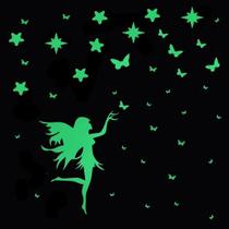 47 Imagens Adesivo Brilham No Escuro Fosforescente Fada, Estrelas, Borboletas - Decoração Quarto Infantil