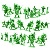 48 Boneco Soldado Plástico Guerra Exercito Militar Miniatura