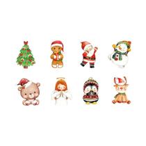 48 Peças De Cartões De Natal Em Forma De Pirulito, Anjo, Papai Noel, Homem De Gengibre, Suportes