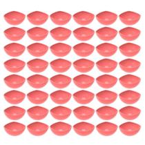 48 Potes de Sobremesa Doces Plástico 265ml Restaurante Hotel Trio Crippa Rosa Goiaba