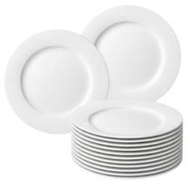 48 Prato Sobremesa Melamina 15cm Branco Resistente Leve