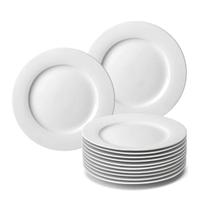 48 Pratos Branco de Melamina 20cm Sobremesa Resistente