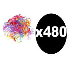 480 Xuxinhas Elásticos De Silicone Colorida para penteado 480 Xuxinhas Elásticos De Silicone Colorida para penteado