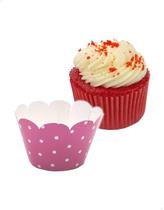 48x Saia para Cupcake Pequeno Wrapper Poá Pink (5x3.6x3) Papel Cartão 250g com Plastificação 48x Saia para Cupcake Pequeno Wrapper Poá Pink (5x3.6x3) Papel Cartão 250g com Plastificação