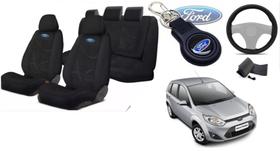 497Kit Tecido Fiesta 2005-2013: Volante + Chaveiro Ford