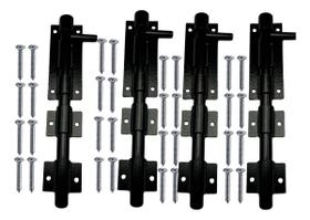 4ferrolho 20cm Fechadura De Aluminmio Antifurto Trava Portão