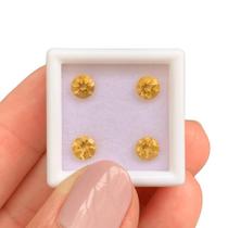 4ø Citrino Brilhante ø5mm 1,77ct 4ø Citrino Brilhante ø5mm 1,77ct