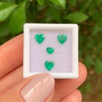 4ø Esmeralda Coração SET 1,46ct 4ø Esmeralda Coração SET 1,46ct