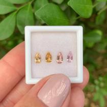 4ø Topázio Imperial Gota SET 1,14ct 4ø Topázio Imperial Gota SET 1,14ct