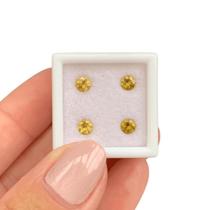 4ø Turmalina Amarela Brilhante ø4mm 1,03ct