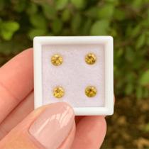 4ø Turmalina Amarela Brilhante ø4mm 1,03ct