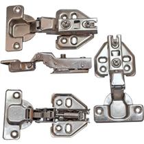 4pç Dobradiça Caneco Pressão Curva Porta Armário Móveis 35mm