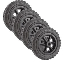 4Pç Roda Carrinho Feira Mercado Maleiro Bolsa Reforçado 15Cm