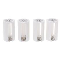 4Pcs 3 AA to D Size Battery Holder Conversor Adaptador Caixa de plástico plástico - Branco