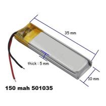 (4pcs) 501035 5mm X 10mm X 35mm 2 Fios 3.7v 150mah